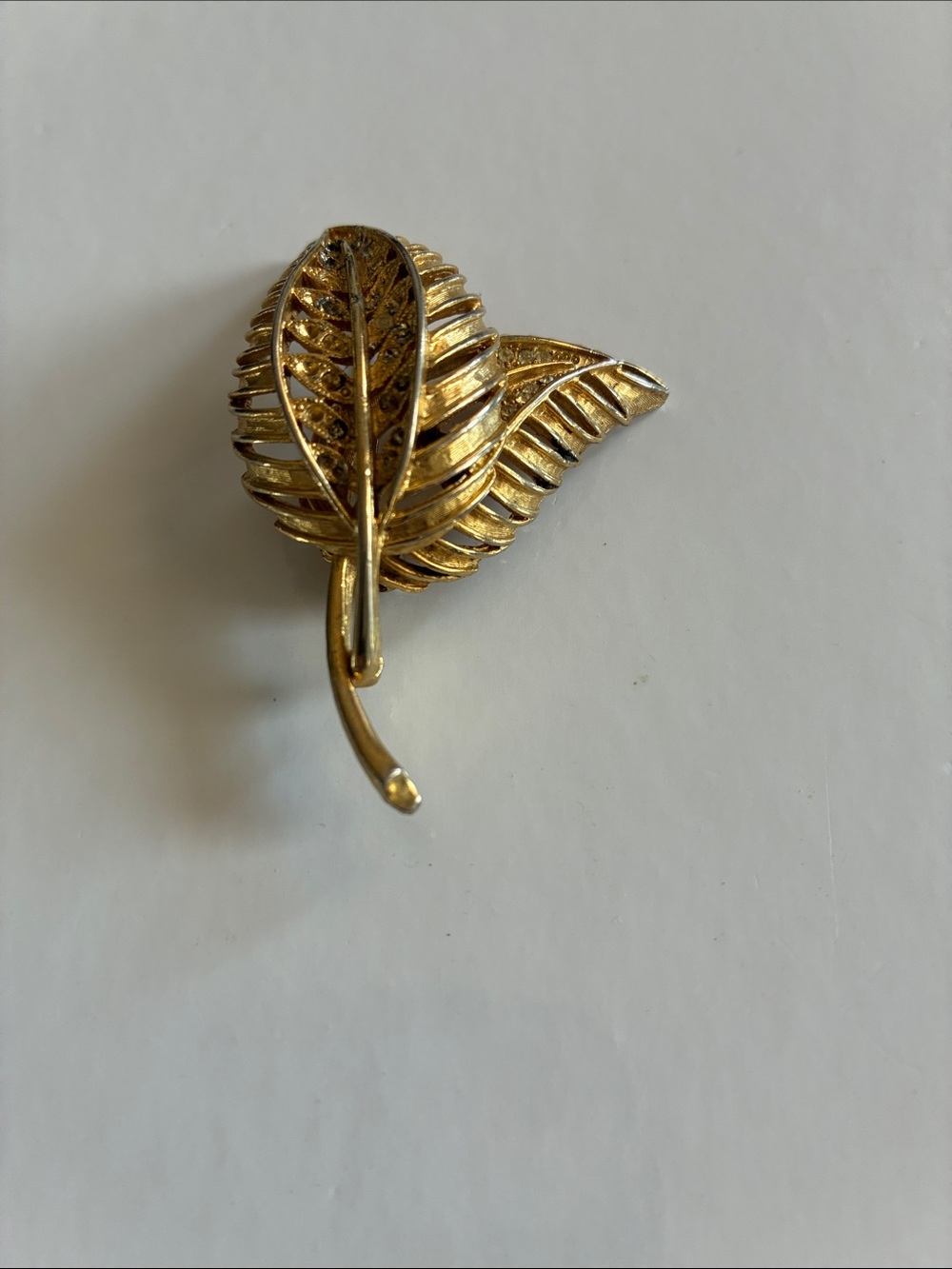 Vintage 1950-60’s Possible BSK Gold Leaf Brooch Pin